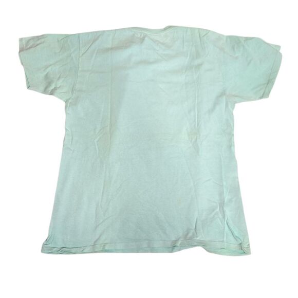 VINTAGE 90s mint green kittens in the rain short sleeve unisex tee shirt L - Picture 3 of 11